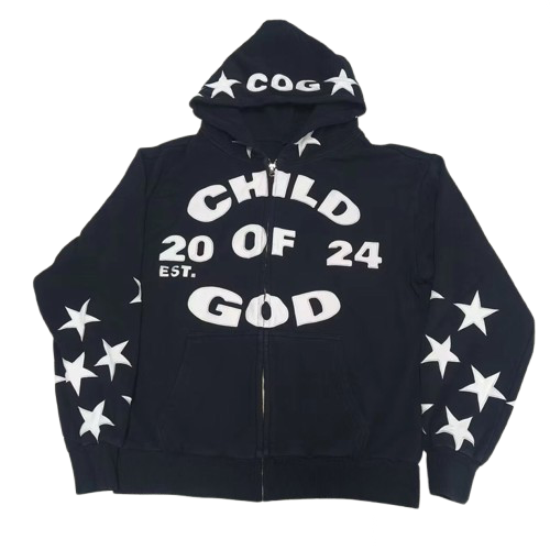COG-Child Of God Oversized Zipper Hoodie